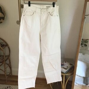 BlankNYC The Baxter Raw Hem Jeans Size 28 Natural White